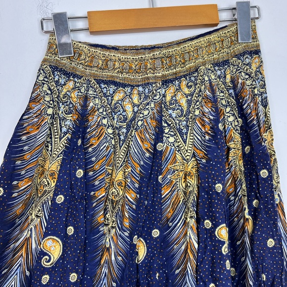 Vintage Bohemian Paisley Print Maxi Skirt Sz S - Picture 5 of 12